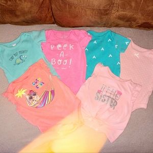 Baby Girl Bundle - Assorted Onesies - 0 - 3 months